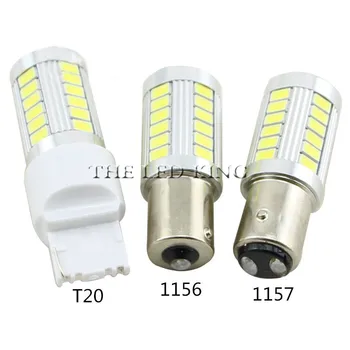 

7443 T20 W21W 7440 1156 ba15s 1157 bay15d 133SMD LED 5630 5730 Backup Reserve Fog Light Brake Bulb Lamp 12V white red yellow