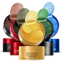 60pcs Hyaluronic Acid Repair Eye Patches Remove Dark Circles Black Rim Moisturizing Eye Mask Crystal Collagen Gel Eye Skin Care