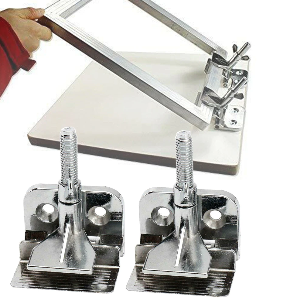 2PCs Screen Frame Butterfly Hinge Clamps Screen Printing Clamp Alloy with Screw