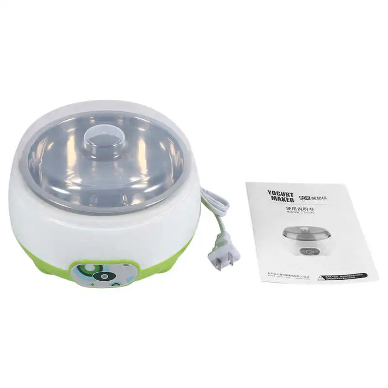 2 Types Yoghourt Machine 1L Automatic Stainless Steel Liner Yogurt Maker Machine Home DIY Yoghourt Container 3