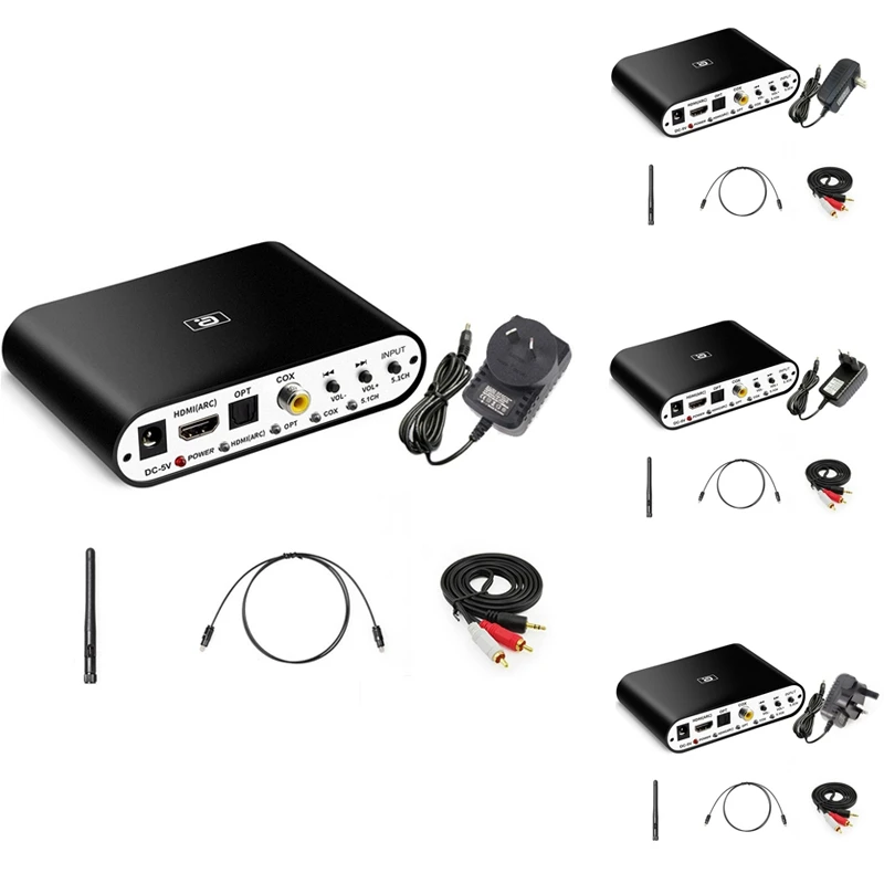 DA615H 5.1CH Audio Decoder Bluetooth 5.0 Receiver DAC Wireless Adapter Optical Coaxial U Play ARC DTS | Электроника