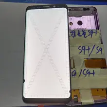 Punkt und linie Einzel wahl AMOLED Für Samsung Galaxy S9 G960 G960f Defekt Lcd Display Touchscreen Digitizer Kein Rahmen