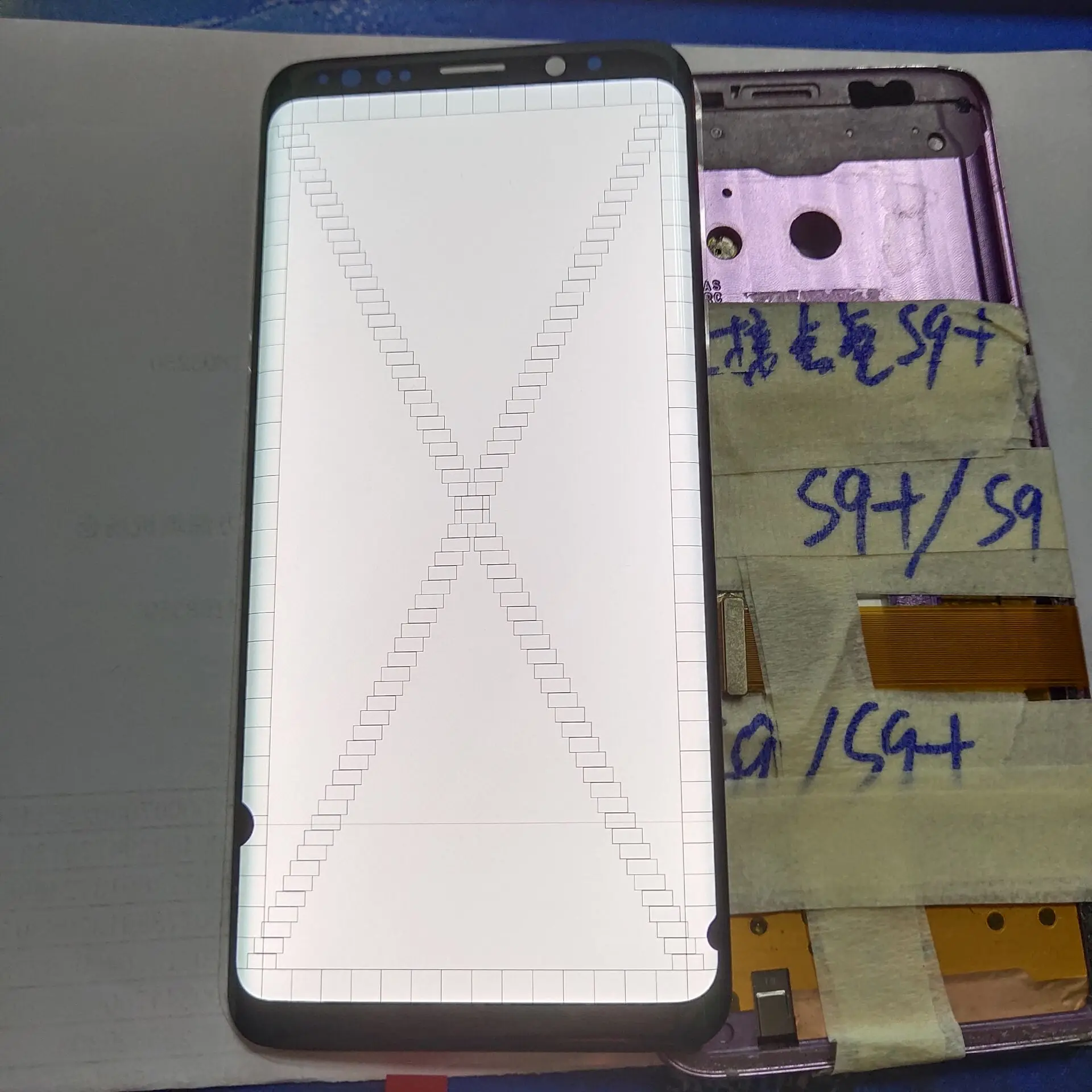 Punkt i linia pojedynczy wybór AMOLED do Samsung Galaxy S9 G960 G960f wada wyświetlacz Lcd ekran dotykowy Digitizer bez ramki
