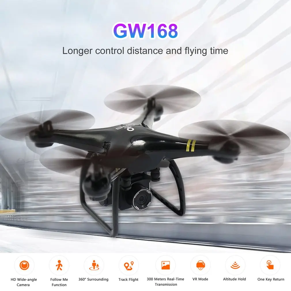 GW168 gps Радиоуправляемый Дрон с широкоугольной камерой 1080P Радиоуправляемый вертолет WiFi FPV высота удерживает долгое время Летающий Дрон с батареей 2/3