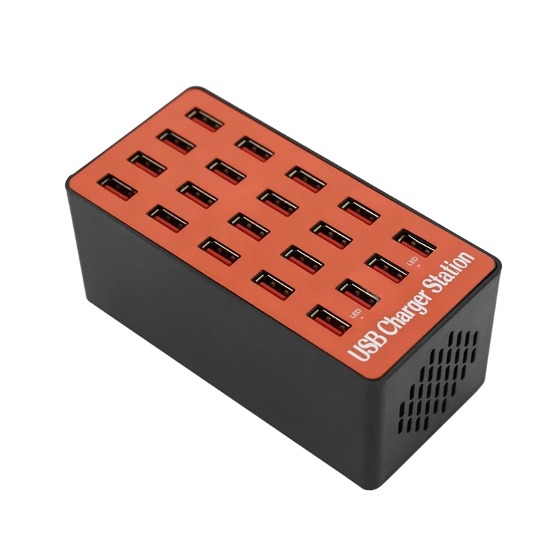 

USB Phone Charger 20 Port Charger 20A Multiport Smart Charger Tablet Quick Charger #5
