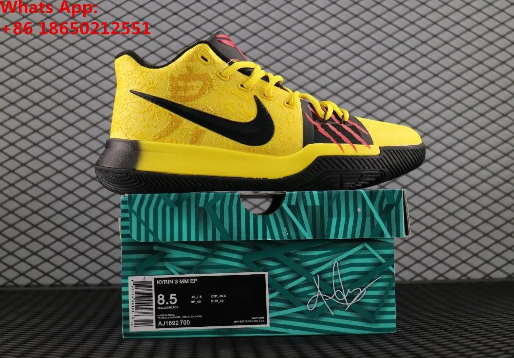 Kyrie 3 Брюс Ли обувь Классическая Баскетбольная обувь Mamba менталитет фирменная обувь спортивные кроссовки