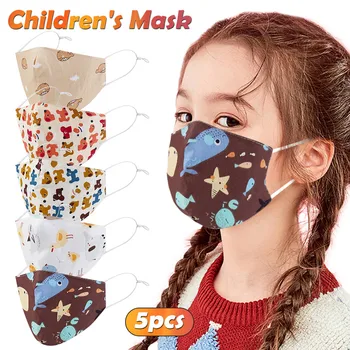 

5PC Reusable Children Christmas Face Mask Washable Windproof Fog Haze Mask breathable maska cover Face Mouth Mask mascarillas