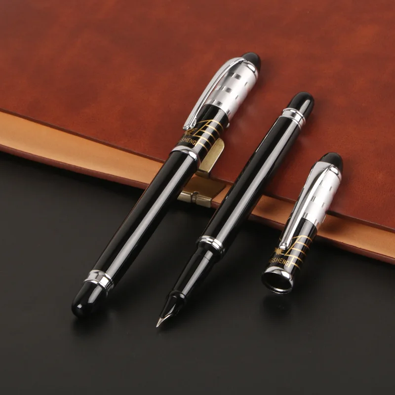 25 шт. Высококачественная офисная перьевая ручка высокого класса, модная Элегантная черная перьевая ручка, школьные офисные ручки