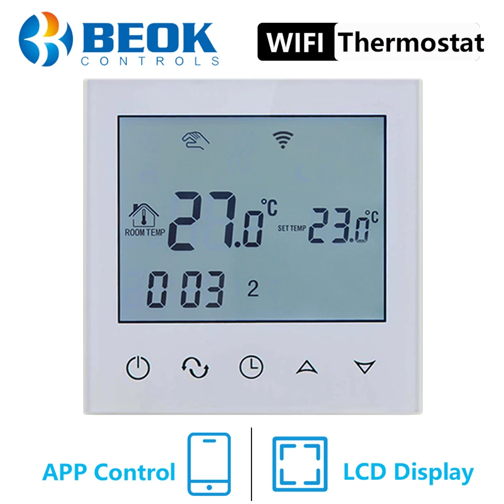Beok TDS21 WIFI EP Wifi функция термостат белый задний светильник умный регулятор