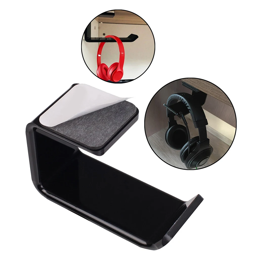 Headphone Headset Stand Hanger Wall Mount, No Drilling Required, Universal Headphone Holder Hook, Save Desktop Space