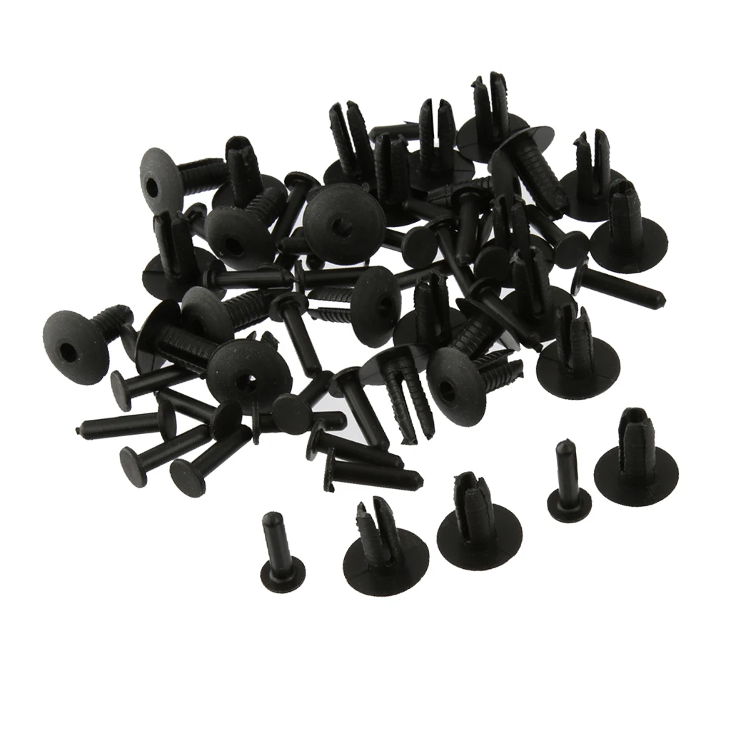 60Pack  Black Bumper Mounting Push Rivet Trim Clip For BMW E39 E38 Z1