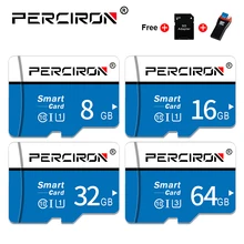 PERCIRON горячая Распродажа Micro SD карта 64 ГБ 32 ГБ класс 10 TF карта 16 ГБ 8 ГБ высокоскоростная ручка MicroSD накопитель флэш-диск карты памяти
