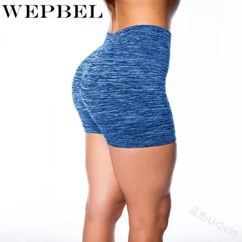 

WEPBEL Women Yoga Shorts Sports Running Sportswear Fitness Seamless Joggers Athletic Exercise Gym Compression High Waist Shorts