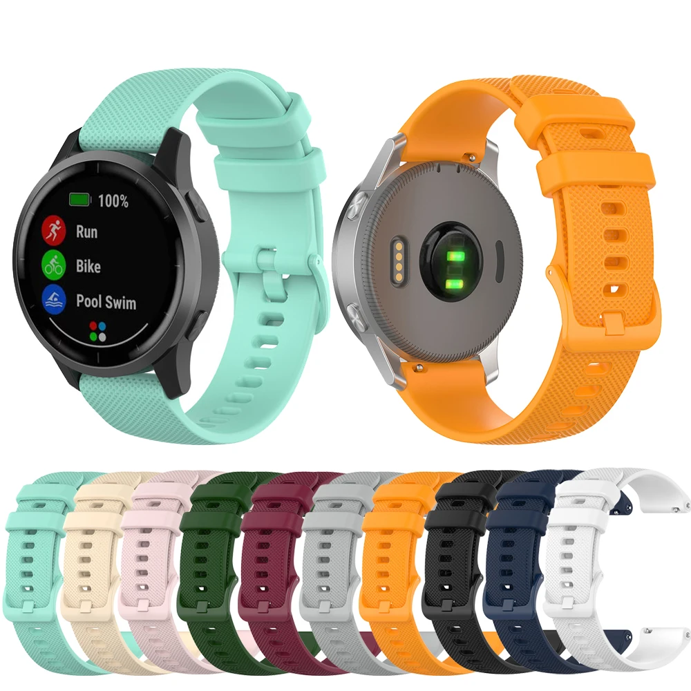 

Hot soft silicone Watchband 18 20 22 mm for Garmin Vivoactive 3 vivoactive 4/4S Sport Quick Release Watch Band Wrist Belt Strap