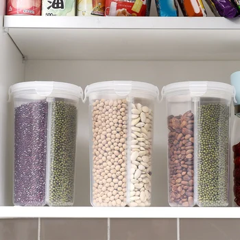 

NEW Grain Storage Container Rotating Transparent Sealed Cans Food Classification Tank