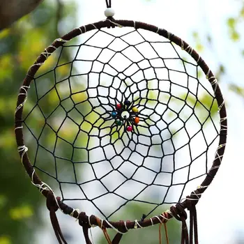 

Indian Style Color Feather Dream Catcher Hanging Home Decoration Simple Feather Handmade Jewelry Creative Handmade Gift Q0KF