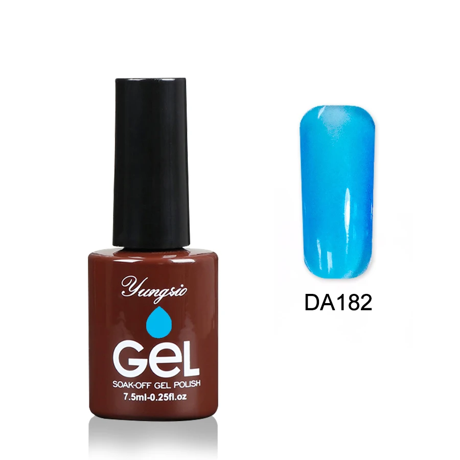 Neon Color Translucent Stainded Glass Gel Lacquer UV LED Soak Off Gel Nail Polish Varnish Fast Dry Long Lasting - Цвет: DA182