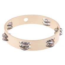 1" музыкальный Деревянный Бубен двухрядные джинглы Ручной Ударный игрушка подарок