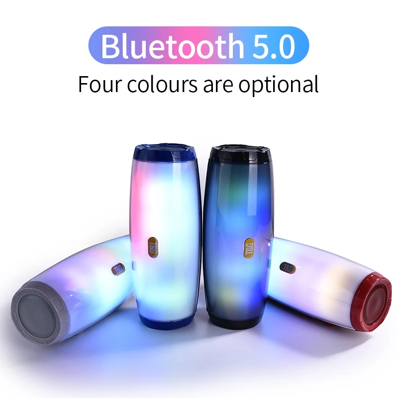 

Portable Bluetooth Speaker Stereo Flash Style LED Subwoofer Wireless Outdoor Music Box FM Radio TF Card