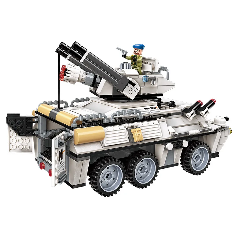 

ENLIGHTEN Thunder Mission Building Blocks Boy Military Peace Keeping Forces 3209 Assault Armoured Car Assembled Educational Toy