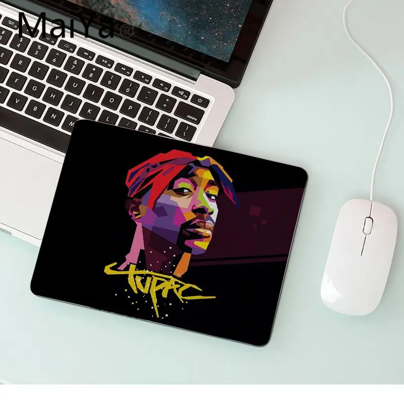 No Lock Edge18x22cm MaiYaCa Лидер продаж 2pac Тупак и Biggie высокоскоростной коврик для мыши размер для 18x22 см 25x29 см резиновые коврики - Цвет: No Lock Edge18x22cm