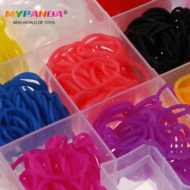 600pcs Colorful Rubber Loom Bands Weave Elastic Make Bracelet Tool DIY set Kit Box Girls Gift Kids Toys for Children 6