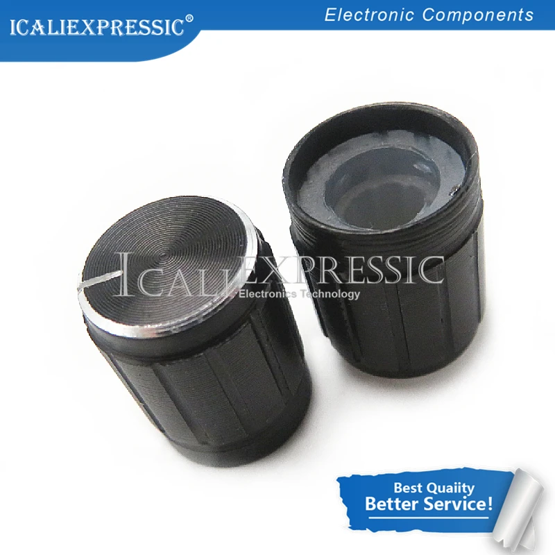 10 шт. 13*17 мм алюминиевый сплав потенциометра Ручка вращения и кнопкой