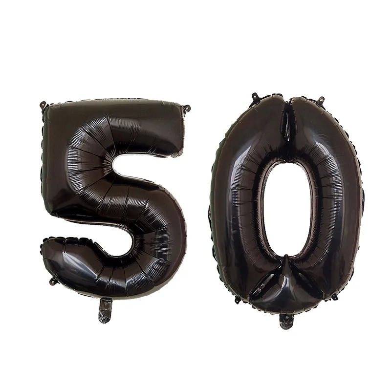 Set of 2 Colorful 30th Birthday Foil Balloons - Pink, Blue, Gold Party Decorations
