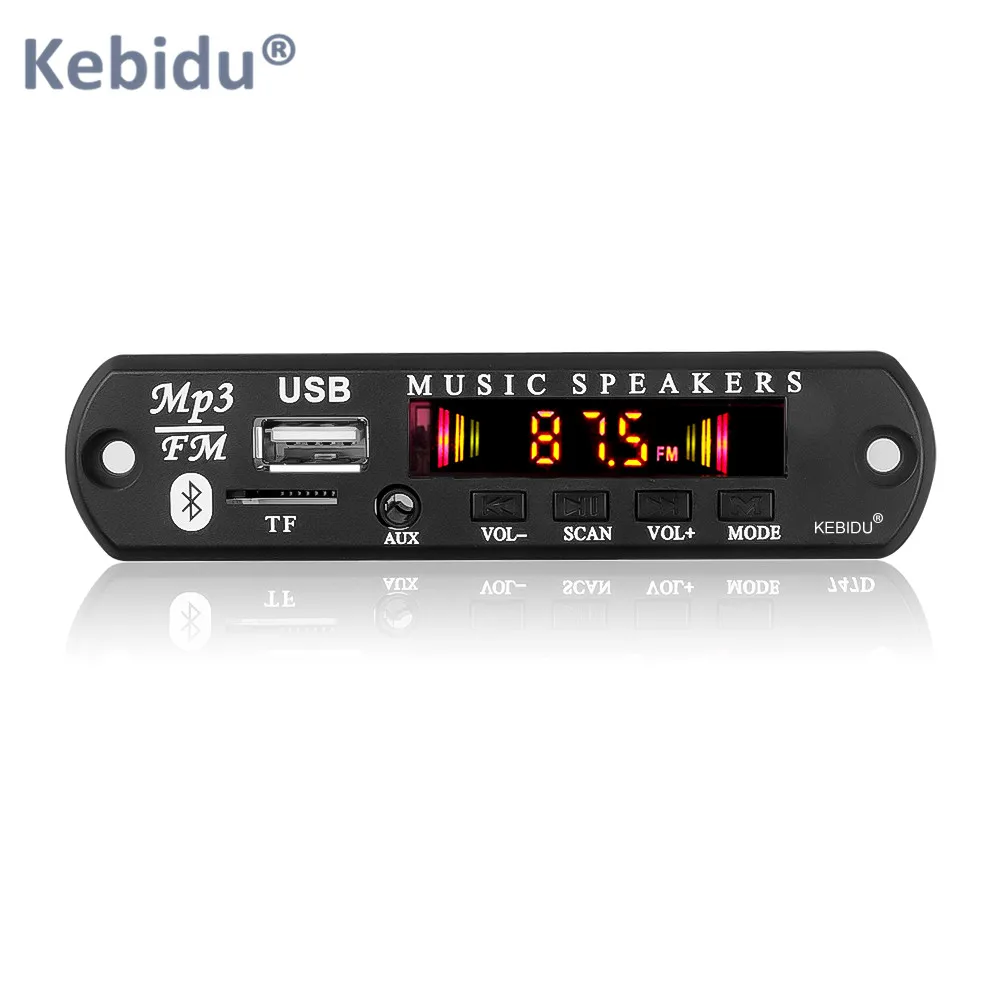 Kebidu беспроводной Bluetooth 5,0 MP3 декодирующая плата модуль DC 5 в 12 В SD/TF карта/USB/модуль fm-радио Автомобильный MP3 музыкальный плеер