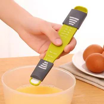 

Measuring Spoon Creative Double End Adjustable Scale Eight Stalls Metric Spoon