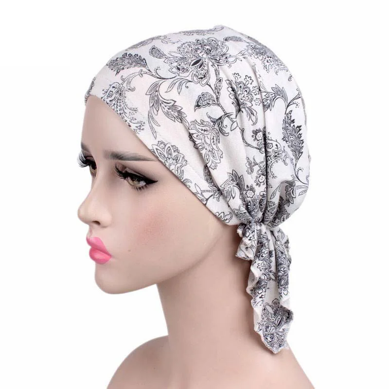 Multicolor Inner Caps for Hijab Bohemia print cotton Muslim Turban Bonnet Cover-up Wrap Head Hijabs Cap Africa Accessories
