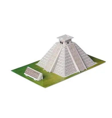 Всемирно известная Архитектура DIY обучающая 3D Бумага DIY Головоломка 3337 модель головоломки Обучающие комплекты игрушек Детская игрушка на подарок для мальчика - Цвет: Хаки