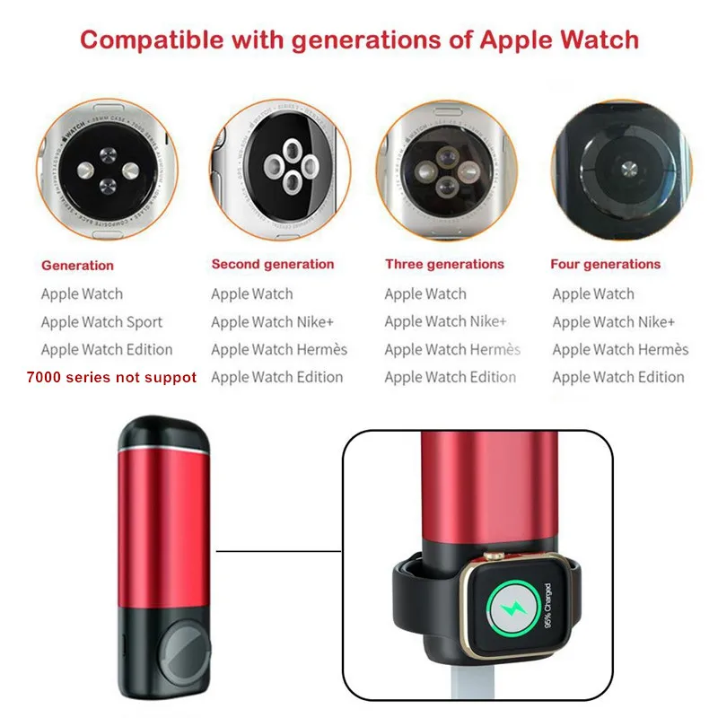 Беспроводное зарядное устройство 3 в 1 внешний аккумулятор для iPhone AirPods Apple Watch