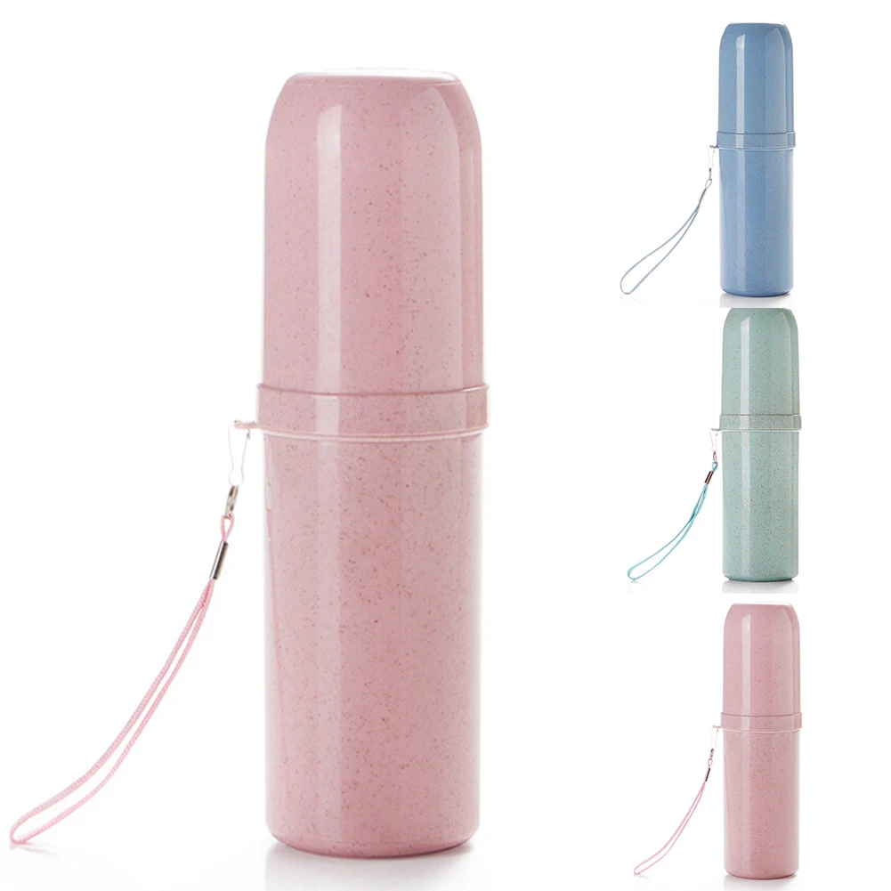 New Bathroom Accessories Wheat Straw Case Toothpaste Toothbrush Holder Wash Cup Travel Portable Household Box Dual Use Non-toxic | Дом и сад