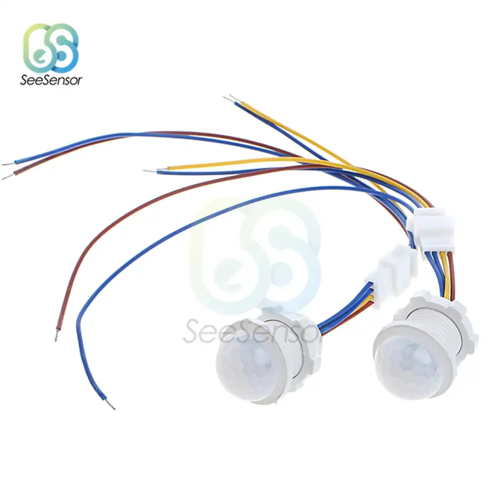 PIR DC 5V-24V Mini 4A PIR Detector de movimiento por infrarrojos escaleras interruptor para pasillo detector de movimiento sensor PIR iluminaci/ón de entrada interruptor para tira LED