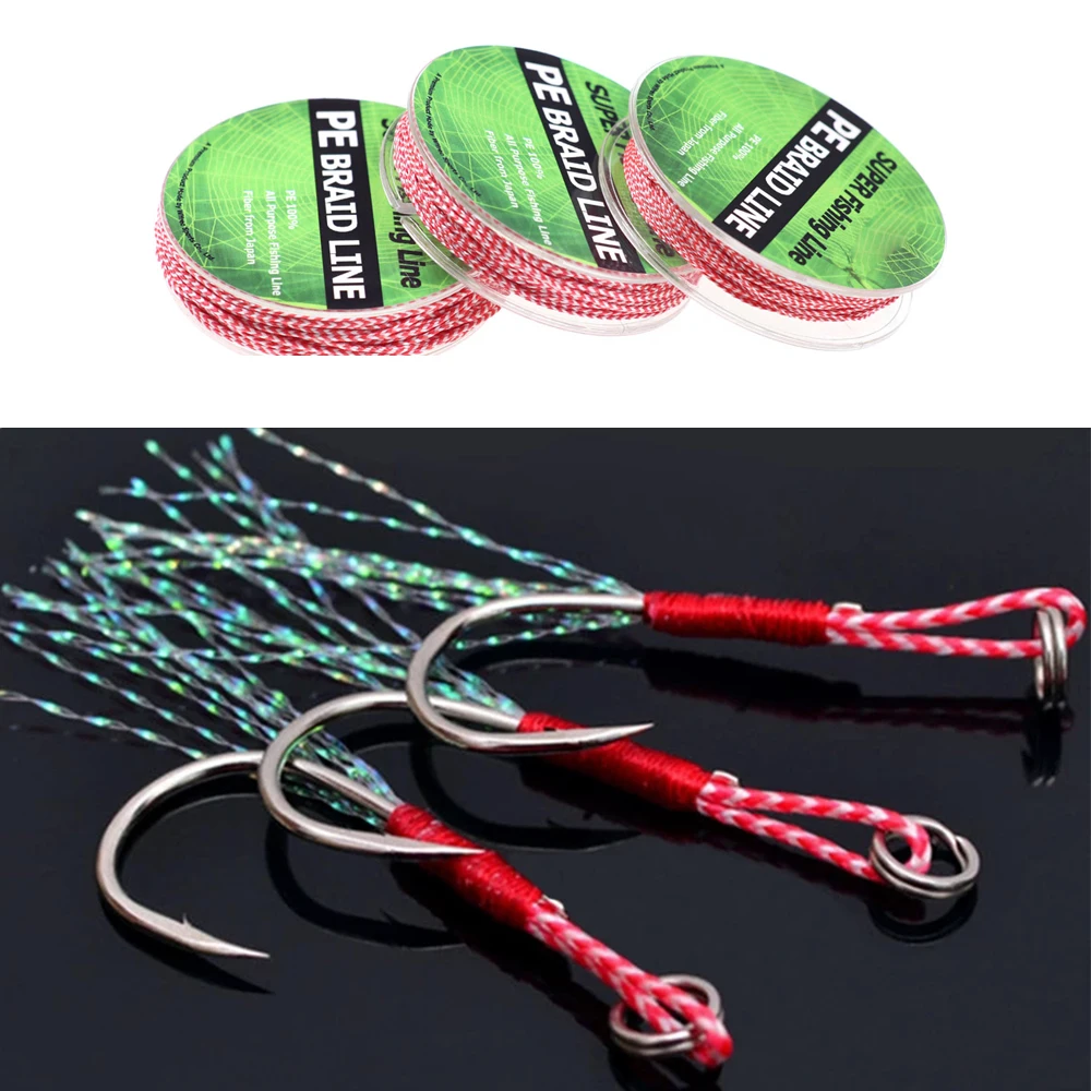 1PC 70LB - 200LB Braided Fishing Line 8 Strand PE Line for Saltwater  Assistants Hook Fishhook Pesca Jig Hooks Lure Tied Line