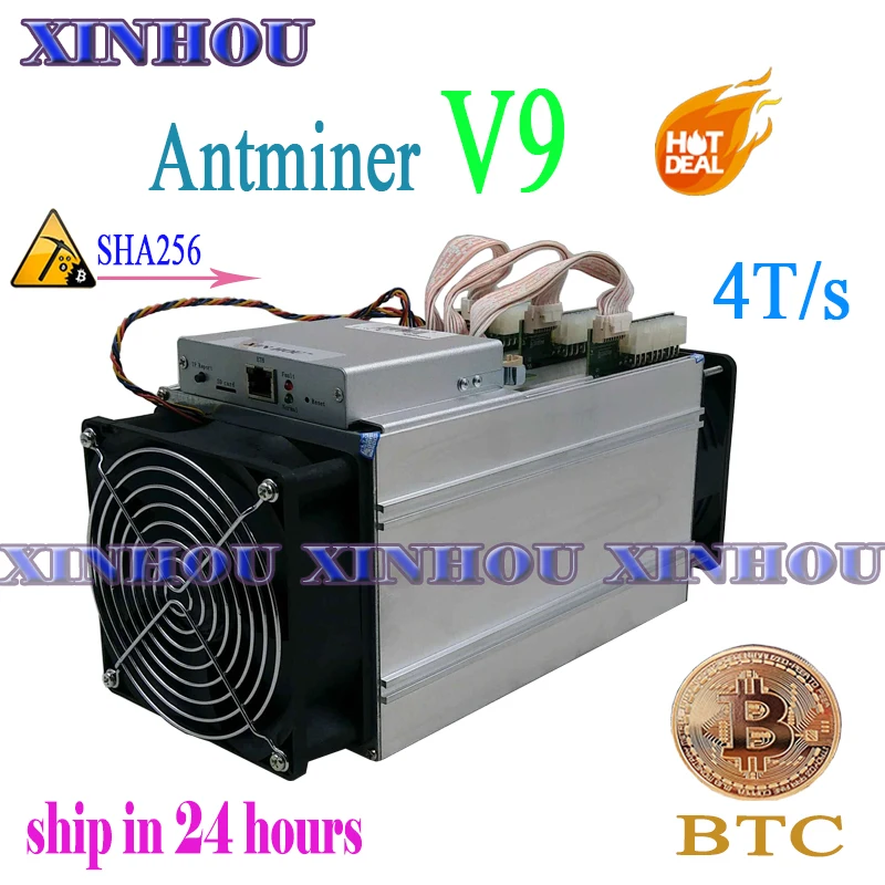 Новый Antminer V9 4T 4TH/S Bitcoin Miner Asic Miner BTC BCH Miner без псу экономичный, чем S9 T9 Whatsminer M3 M10 Ebit E9