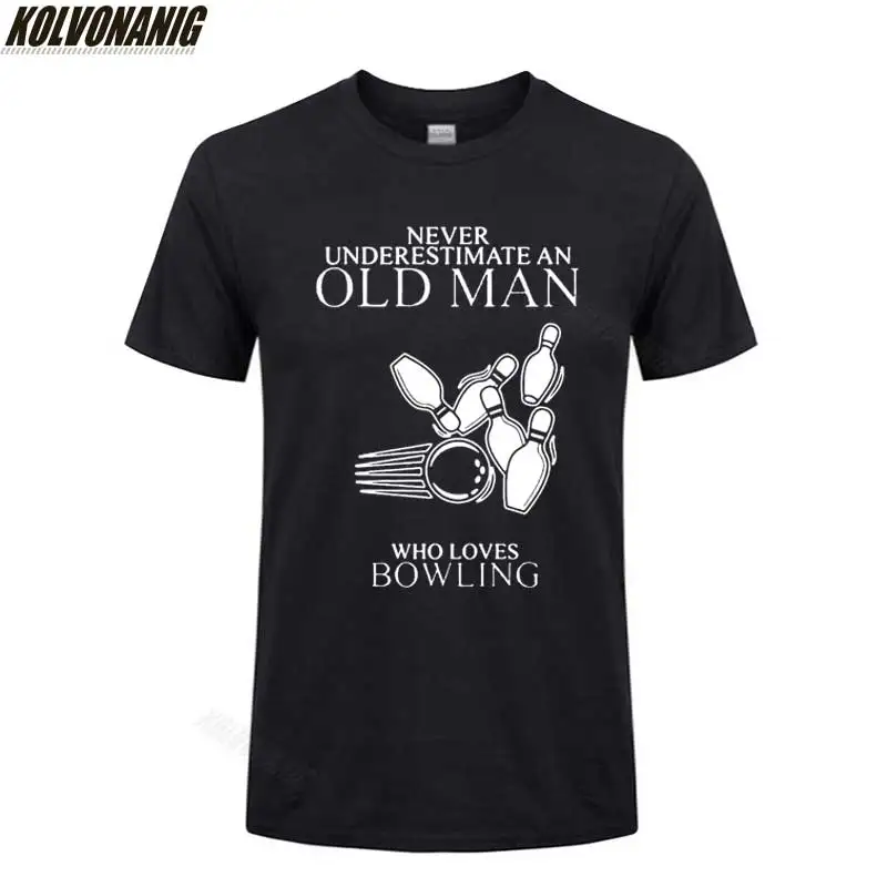 Never Underestimate An Old Man Bowling Oversized Tee Hip Hop Streetwear