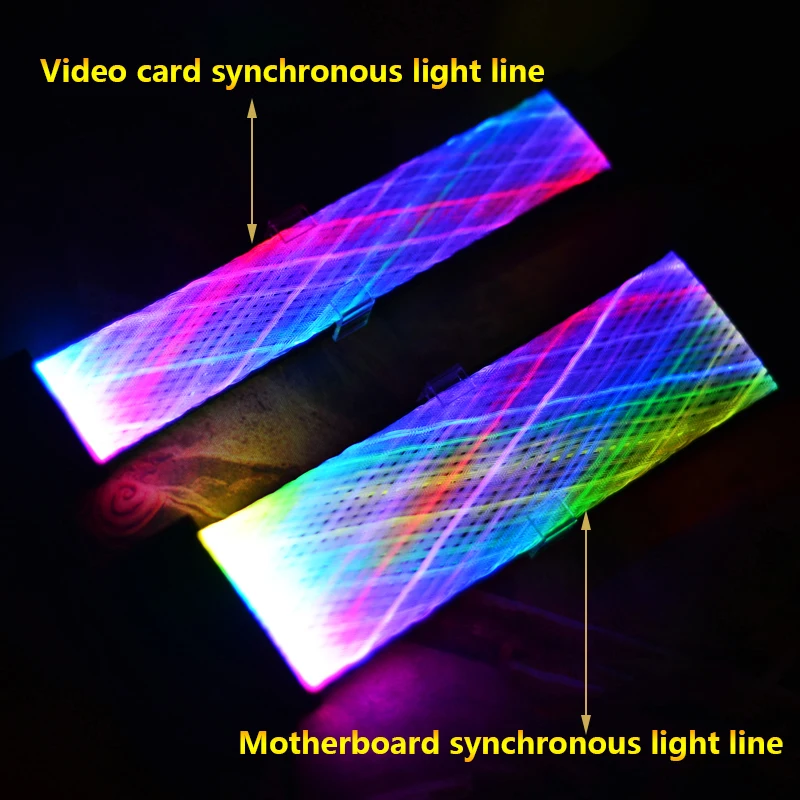 24-контактный неоновый линейный блок питания RGB PSU линия для ПК материнская плата