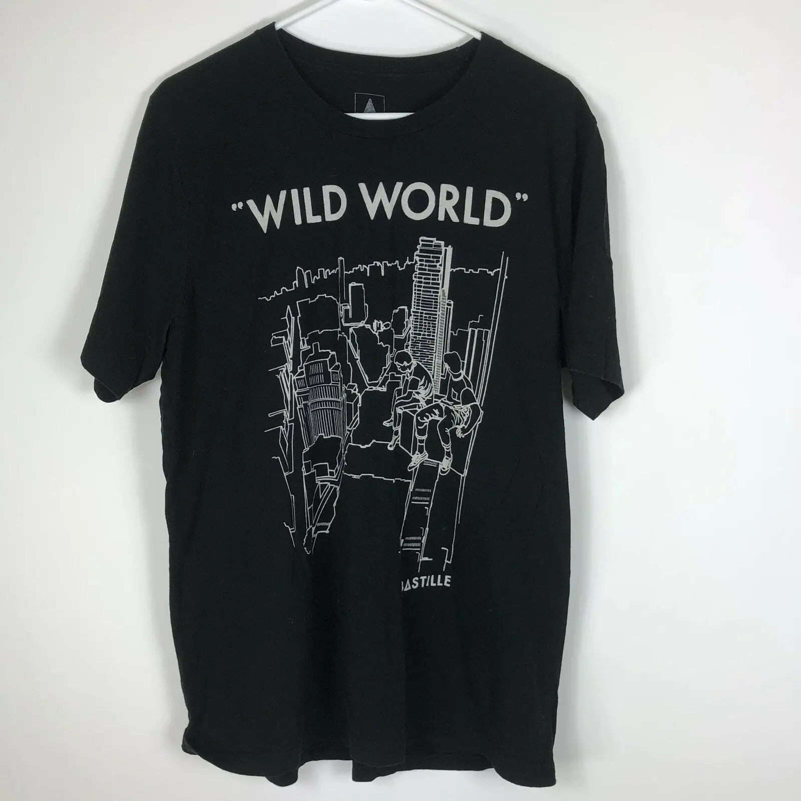 Bastille Men s Wo men Sz XL Wild World Black 2017 футболка для концерта B25 мужская летняя | Мужская