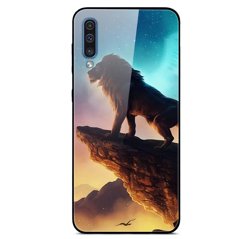 Для samsung Galaxy A50 чехол, стеклянная жесткая задняя крышка для samsung A30S A50S A10 A20 A30 A40 A70 чехол для телефона s бампер A 50 50S 30S - Цвет: d10