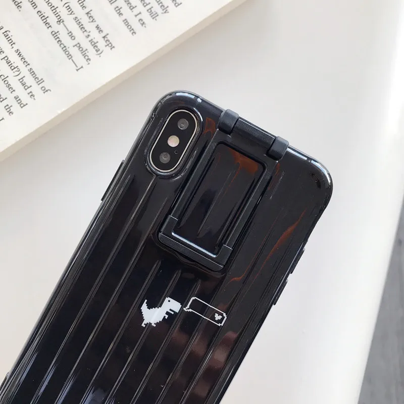 Милая Ручка Чемодана для багажа с динозавром, пара чехол для iPhone 6 6s 7 8 Plus X XS XR XSMax, мягкий чехол