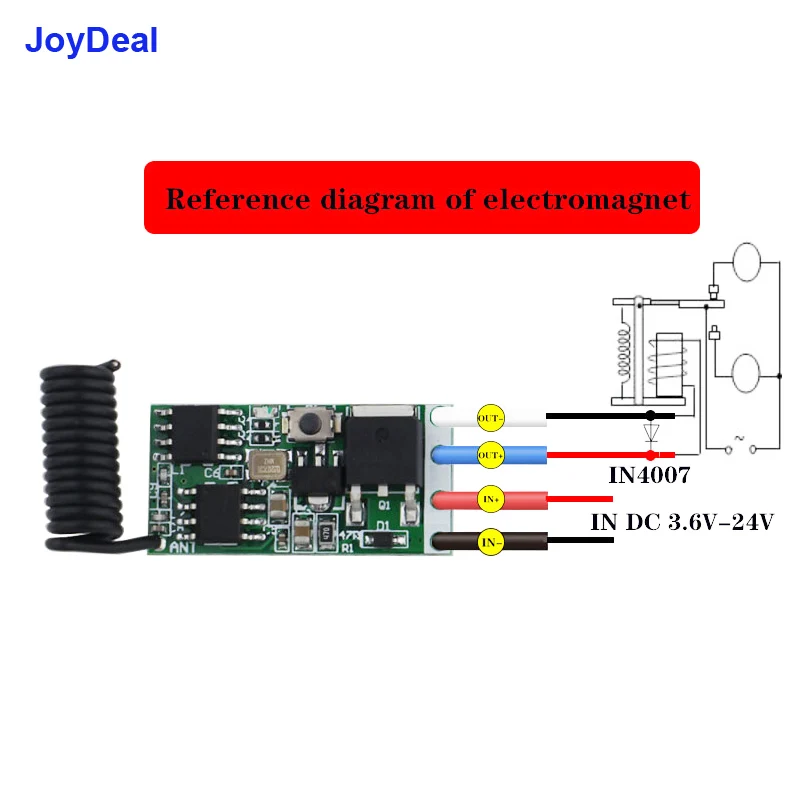 QIACHIP Mini Wireless Remote Control Switch 12V 3.7V 5V 24V Micro RF R