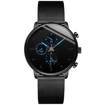 

Minimalist Men Business Watch Luxury Ultra Thin Round Analog Dial Alloy Adjustable Straps No Number Quartz Wrist Watch for Gifts