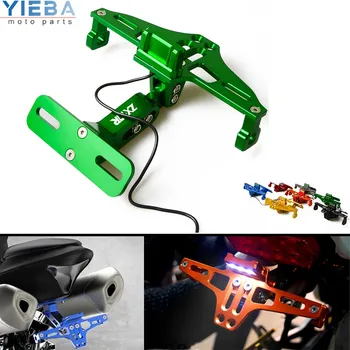 

Motorcycle Parts Angle Rear License Plate Bracket with light Mount Holder For KAWASAKI ZX10R ZX-10R ZX10 R NINJA ABS 2019 2018