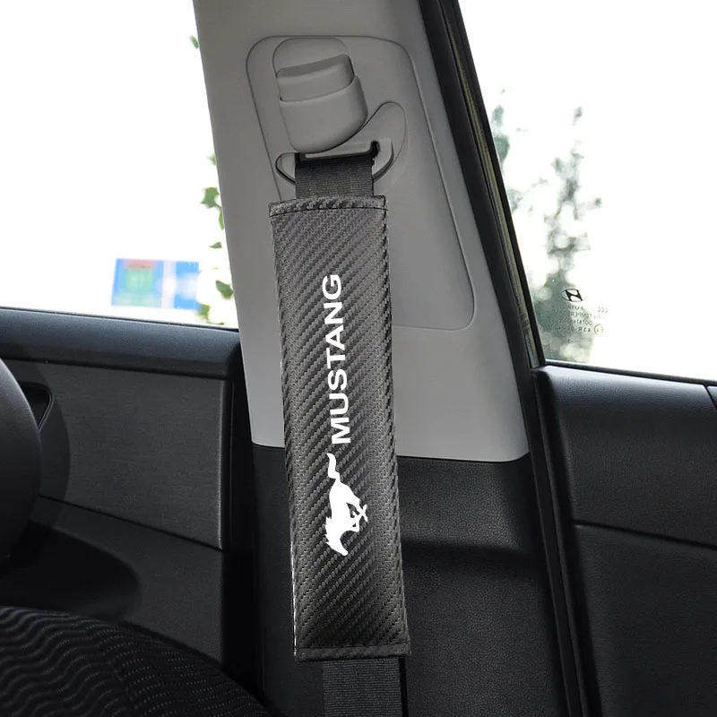 2Pcs Car Seat Belt Pads Cover with Brand Logo Car Seat Belt Shoulder Pad Interior Accessories for Ford Mustang 2Pcs Car Seat Belt Pads Cover with Brand Logo Car Seat Belt Shoulder Pad Interior Accessories for Ford Mustang