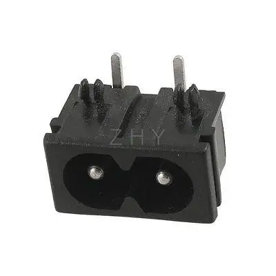 

Black Male Plug IEC320 C8 AC Power Socket Connector 2.5A 250V