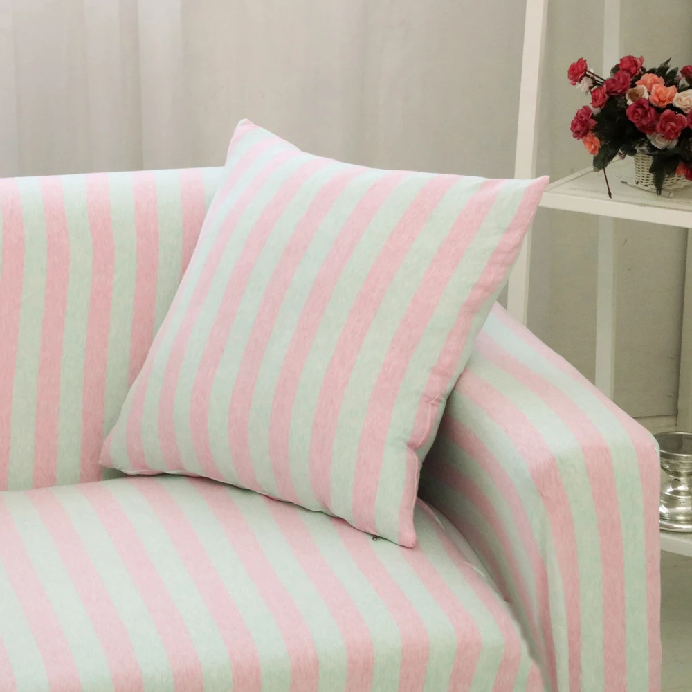 Чехол для дивана с принтом в розовую полоску, все включено, чехол для диванов различной формы, секционные диванные кресла, мебель для дивана