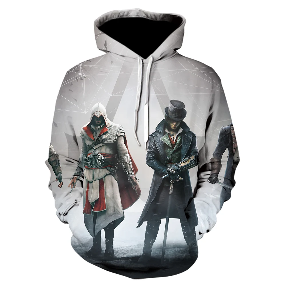 Новая осенняя и зимняя игровая Толстовка Assassin Creed нейтральная уличная мода 3D