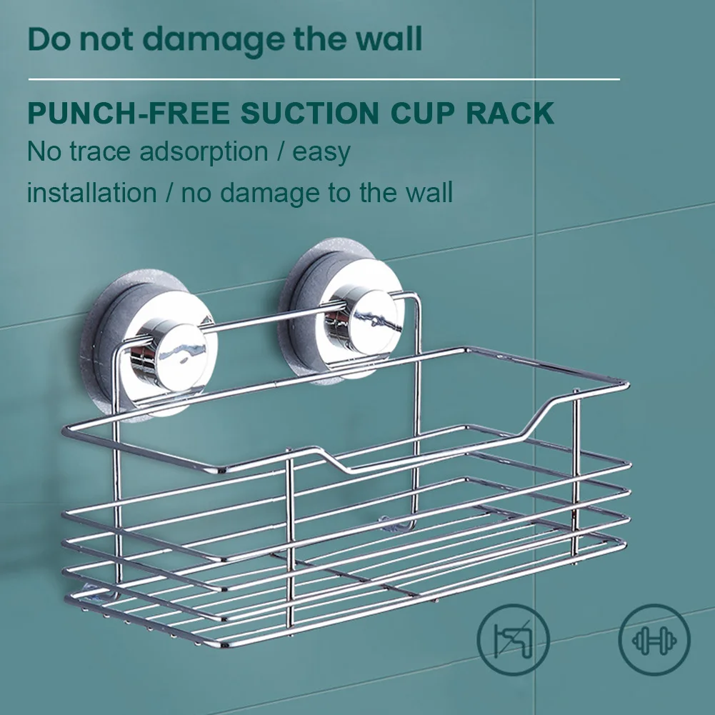 Присоски стеллаж для хранения Шампунь Душ Туалет настенный держатель сливная